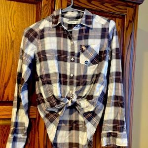 Abercrombie kids girls flannel shirt
